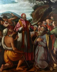 Heiliger Papst Clemens I., umgeben von Gläubigen, 1592