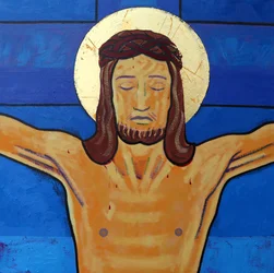 Jesus stirbt am Kreuz