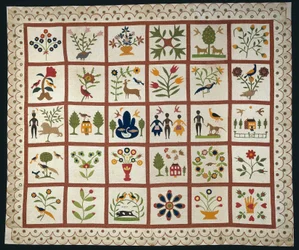 Bettüberwurf bekannt als Album Quilt