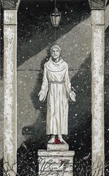 St. Franziskus im Schnee