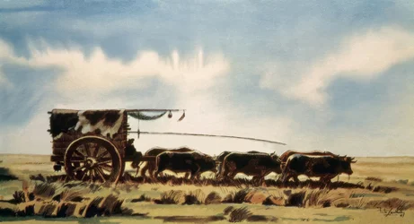 Durchquerung der Pampa im Waggon