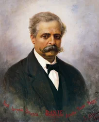 Porträt von Francesco De Sanctis, italienischer Literaturkritiker und Historiker, Gemälde von Saverio Altamura