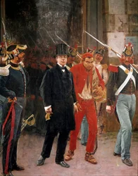 Risorgimento: Verhaftung des italienischen Patrioten und Politikers Carlo Poerio (1803-1867), Neapel, Museo Nazionale di San Martino