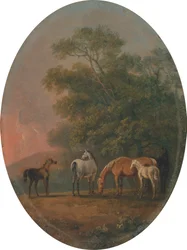 Stuten und Fohlen [1795, Royal Academy of Arts, London, Ausstellungskatalog]