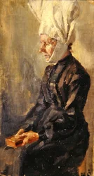 Dame bei ihren Andachten