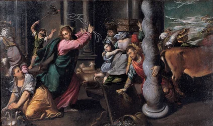 Christus vertreibt die Geldwechsler aus dem Tempel, 1580-1585