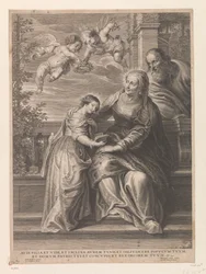 Maria mit ihren Eltern Anna und Joachim