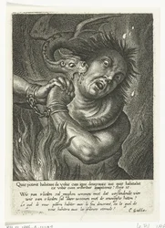 Seele in der Hölle von einem Monster gebissen