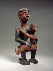 Sitzende Mutter und Kind, Igbo, Nigeria