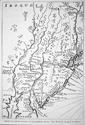 Karte von Pennsylvania zu Beginn des 18. Jahrhunderts, aus Humphreys 