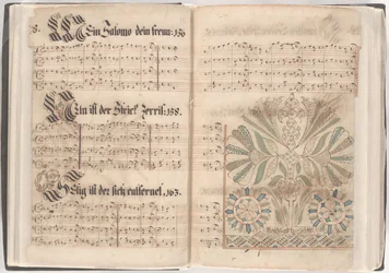 Seiten aus einem Gesangbuch (Feder & Tinte und Aquarell auf Papier)