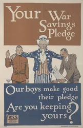 Ihr Kriegssparversprechen. Unsere Jungs halten ihr Versprechen. Halten Sie Ihres?