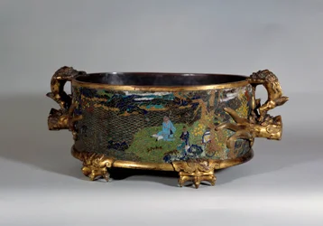 Chinesische Kunst: Topfversteck in Cloisonné-Email. 16. Jahrhundert, Paris, Decorative Arts