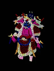 Männliche Figur der Pekinger Oper. Scherenschnitt, chinesische Volkskunst, Peking.