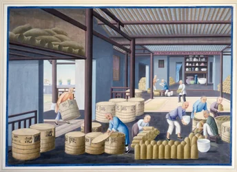 Verpackung des Porzellans, um 1825