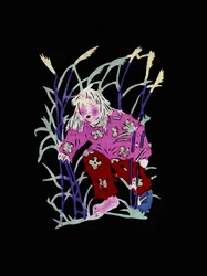 Bauer in Kräutern. Bemaltes Papierschnittbild oder "Jian Zhi", chinesische Volkskunst, Peking