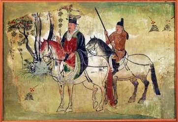 Die himmlischen Pferde von Ferghana, tibetisches Manuskript von Touen Houang