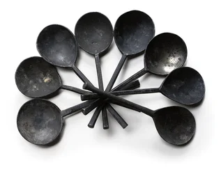 Sammlung von Löffeln, meist 18. Jahrhundert