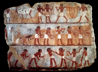 Säen und Ernten aus dem Grab des Schreibers Unsou (Fresko)