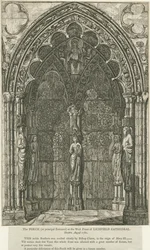 Lichfield Cathedral - Westportal: Radierung
