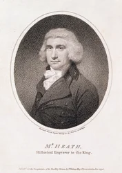 Mr. Heath, Historischer Graveur des Königs, veröffentlicht für die Eigentümer des Monthly Mirror, von T. Bellamy