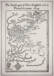 Südlicher Teil von Neuengland, wie er dieses Jahr 1634 bepflanzt ist