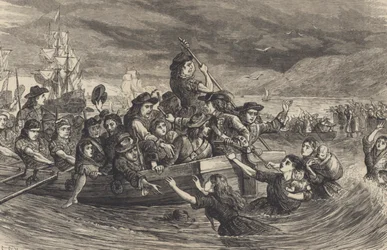 Die Wildgänse – Jakobitische irische Soldaten verlassen Limerick nach Frankreich im Jahr 1691