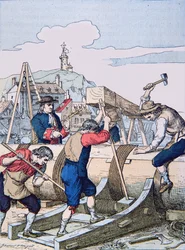 Eine Werft zur Zeit von Ludwig XIV.