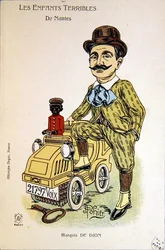 Karikatur des Marquis de Dion, ca. 1900