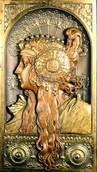 Orientalisches Mädchen im Profil