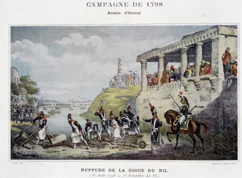 Bruch des Nildamms - in „Victoires et Conquêtes des Armées Françaises“, Paris, n.d.