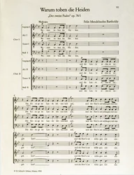 „Warum toben die Heiden“ zweiter Psalm, op.38, von Felix Mendelssohn (Litho)