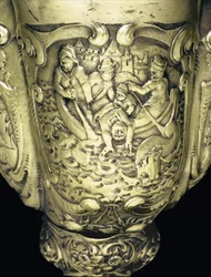 Montierter Nautilusbecher, Nagyszeben, Mitte 17. Jahrhundert (Detail)