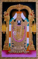 Miniaturmalerei von Lord Tirupati Balaji, Indien