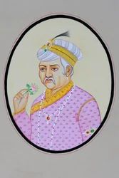Miniaturmalerei von Mughal-Kaiser Akbar