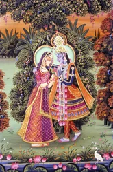 Miniaturmalerei von Radha Krishna, Indien