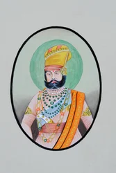 Miniaturmalerei von Maharaja Jaswant Singh, Jodhpur