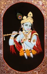 Malerei von Gott Krishna, Indien
