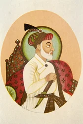 Porträt von Mogulkaiser Bahadur Shah, Indien