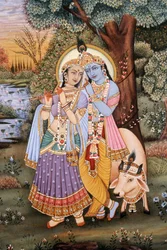 Radha Krishnas Miniaturmalereien