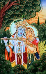 Radha Krishna Miniaturmalereien