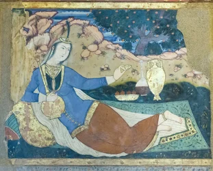 Fresko im Chehel Sotoun Palast, Esfahan, Iran