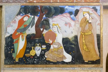 Fresko im Chehel Sotoun Palast, Isfahan, Iran