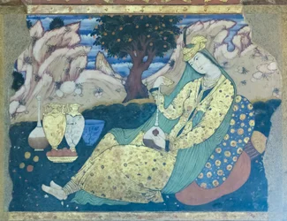 Fresko im Chehel Sotoun Palast, Isfahan, Iran
