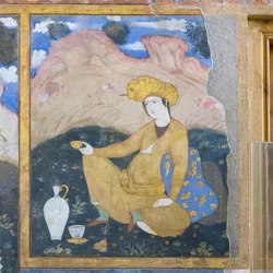 Fresko im Chehel Sotoun Palast, Isfahan, Iran