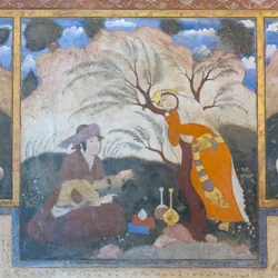 Fresko im Chehel Sotoun Palast, Isfahan, Iran
