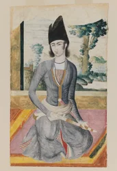 Sitzender Qajar-Prinz
