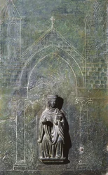Detail von der Tür des Oratoriums des Heiligen Johannes des Evangelisten, Italien (Bronze)