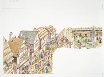 Frankreich, Mittelalter - Rekonstruktion des Alltagslebens in einem Dorf