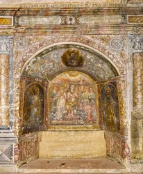 Fresko in der Kirche Santa Maria della Palomba